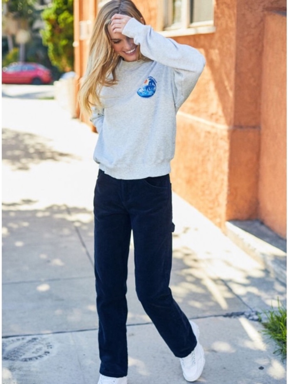 JOHN GALT BRANDY MELVILLE Corduroy Straight Leg Carpenter Pant in Black NWOT